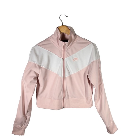 Nike Tops - Nike Track Jacket Womens Medium Heritage Pink 90s Retro Pink Athleisure Sporty